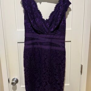 Tadashi Shoji Deep Purple Backless Dress